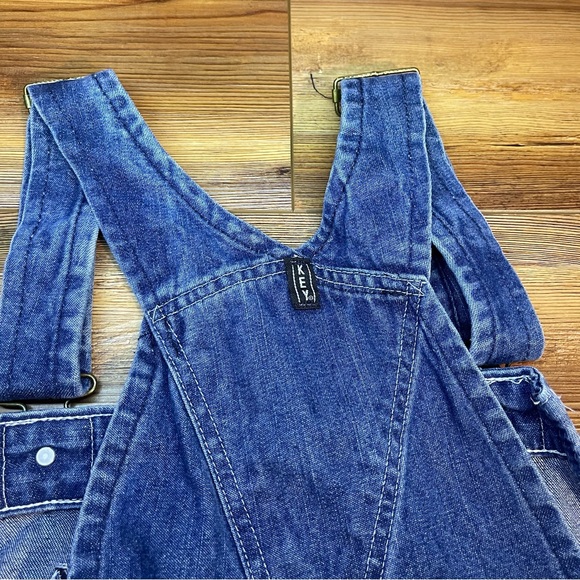 Key Apparel Carpenter Utility Style Denim Bib Overalls - No sign of wear 16short - Picture 7 of 9